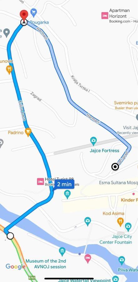 Privatni Smjestaj Kurtalija Hotel Jajce Buitenkant foto